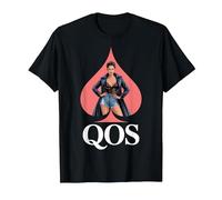 QOS Reina De Espadas Sexy QOS Camiseta, Hombre, Negro, S