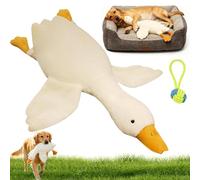 Qosigote 2026 Goose Dog Toy, Large Plush White Duck Dog Toys, Calming Duck Toy for Dogs, Dogs Sleeping Companion Toys, Eliminates Boredom, Relieves Anxiety, Suitable for Alldogs. (A,130CM)