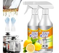 Qosigote Bgnie Kitchen Cleaner, Bgnie Kitchen Foam Cleaner Spray, Bgnie Powerful Kitchen Foam Cleaner, Bgnie Multifunctional Kitchen Foam Cleaner (2PCS)
