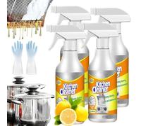 Qosigote Bgnie Kitchen Cleaner, Bgnie Kitchen Foam Cleaner Spray, Bgnie Powerful Kitchen Foam Cleaner, Bgnie Multifunctional Kitchen Foam Cleaner (4PCS)