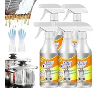 Qosigote Bgnie Kitchen Cleaner, Bgnie Kitchen Foam Cleaner Spray, Bgnie Powerful Kitchen Foam Cleaner, Bgnie Multifunctional Kitchen Foam Cleaner (5PCS)
