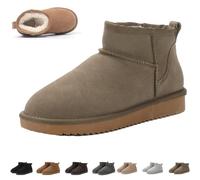 Qosigote Hikari Wolkis 2.0 Winter Boots Women, Sturdy & Stylish Mini - Boots For Women, Water Resistant Ankle boots, Anti-slip sole (Antilopenbraun,37)