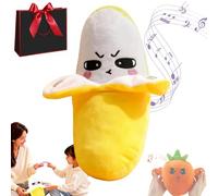 Qosigote Juguete de peluche de música interactiva, juguete con sensor musical de Banana Plush con sonidos, soporte de clapping, juego de batalla y ritmo, perfecto para la unión de los niños, momentos