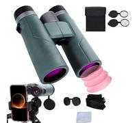 Qosigote Monovon Binoculars, Binoculars For Adults High Power, Lightweight & Waterproof Providing Crisp, Ideal For Nature Observation, Wildlife, Birdwatching, Sports, Concerts (Army Green)
