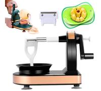 Qosigote Multi-Fruit Peeler 2.0, Home Essentials Multi-Fruit Peeler 2.0, Fruit Peeler Machine, Effortless Peeling and Slicing of Fruits and Vegetables (Black)