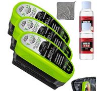 Qosigote Schneffi Windscreen Cleaner, Glass Oil Film Remover, Upgraded Automotive Oil Film Cleaning Brush, New 2.0 Green Oil Film Wipe, Glass Cleaning Board, Schnefie Scheibenreiniger (3pcs)