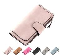 Qosigote Small Wallets for Women Clearance, Women Large Capacity Credit Card Wallet, Retro Glamorous Multiple Slots Women Wallets, PU Leather Trifold Wallets, Simple Look and Classic Colors (Beige)