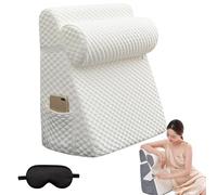 Qosigote The Hiquo Wedge Pillow, Bed Wedge Support Pillow, 3-In-1 Memory Foam Sleeping Support Pillows, Adjustable Bed Wedges For Sitting Up In Beds (White)
