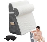 Qosigote The Hiquo Wedge Pillow, Bed Wedge Support Pillow, 3-In-1 Memory Foam Sleeping Support Pillows, Adjustable Bed Wedges For Sitting Up In Beds (Gray)