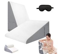 Qosigote The Hiquo Wedge Pillow, Wedge Pillow For Bed Adult, 3-In-1 Memory Foam Sleeping Support Pillow, Adjustable Bed Wedges For Sitting Up In Beds, Back Support Pillows For Better Sleep