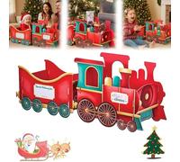 Qosigote Train-Deliver Holiday Cheer In Style, DIY Santa’S Gift Train, Style Personalised Trains Set, For Gift Storage Organizer, Unique Home Decor (A,Large)