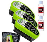 Qosigote Upgraded Automotive Oil Film Cleaning Brush, Oil Film Cleaning Brush 2.0, Green Oil Film Wipe, Car Oil Film Cleaner, Upgraded Green Oil Film Wipe - Improve Clarity And Visibility (3pcs)