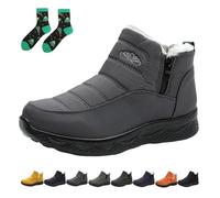 Qosigote Women’S Insulated Snow Boots, Fur Lined Winter Boots For Women Waterproof, Non-Slip, Comfortable Warm Winter Shoes (gray,43)