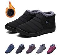 Qosneoun Boojoy Shoes, Boojoy Winter Boots, Bj Boots Women Men Winter Snow Boots Waterproof Anti-slip Ankle Booties Outdoor Warm Lined Shoes (Black, numeric_41)
