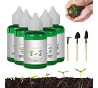 Qosneoun Plant and Flower Activation Liquid Solution, Plant Growth Enhancer Supplement, Universal Plant Root Stimulator, Rooting Hormone for Cuttings (5 Pcs)