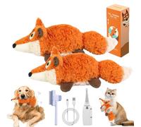 Qosneoun The Mellow Dog - Cocodrilo calmante, juguetes chirriantes de cocodrilo para perros, alivio del estrés, carga USB lavable a máquina, máquina automática para acariciar perros diseñada para