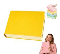 Qosneoun Thickened A5 Notebook 720 Pages Hardcover Journal Premium 80GSM Bleedproof Paper PU Leather Diary Planner for School Office Travel (Yellow,14.5 * 22 * 4.5cm)
