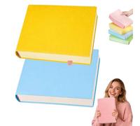 Qosneoun Thickened A5 Notebook 720 Pages Hardcover Journal Premium 80GSM Bleedproof Paper PU Leather Diary Planner for School Office Travel (2pcs-A,14.5 * 22 * 4.5cm)
