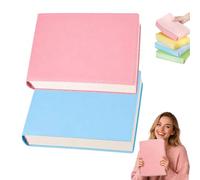 Qosneoun Thickened A5 Notebook 720 Pages Hardcover Journal Premium 80GSM Bleedproof Paper PU Leather Diary Planner for School Office Travel (2pcs-E,14.5 * 22 * 4.5cm)