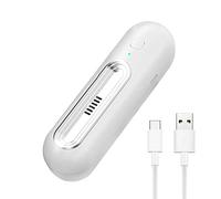 QOTSTEOS Desodorante para nevera, generador de ozono, iones negativos, refresca el aire, desodorante para el hogar, 2 engranajes, mini USB (plata)