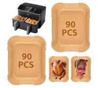 QOUBNIC Papel para Freidora de Aire Dual Zone, Papel Freidora Aire Para la Freidora de Aire Caliente Para COSORI de 8,5L, Accesorios Freidora de Aire Papels Air Fryer