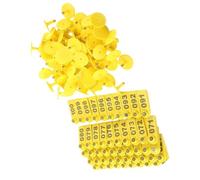 Qoukonao Marcas de oreja para - 100 piezas de accesorios de ganado numerados, juego de marcas de oído para | Para animales de pastoreo como ovejas, cabras, perros, ciervos, conejos, cerdos y para