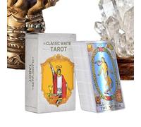 Qoukonao Tarot Decks | 78 hojas de cartas de adivinación | Herramientas de juego de adivinación para hombres, mujeres, jóvenes, viajes, entretenimiento en casa