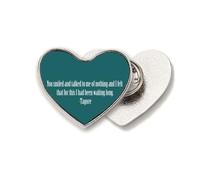 Qoutes - Broche de metal con texto en inglés "Famous People Healing Waiting For Sle Heart"