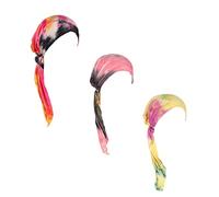 Qovelly Pañuelo preatado para la Cabeza, para quimioterapia, Gorro para Mujer, Paquete de 3, Juego 6, Estilo Largo, M