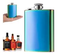 QOWIJEX 1 Pieza Petacas de Alcohol y Embudo, Petacas de Alcohol de 304 Acero Inoxidable, Licor Alcohol, Portátil Whisky Hip Flask para Escalada, Camping, Senderismo, Viajes(4 OZ 100ML)