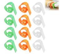 QOWIJEX 12 Piezas Clips,Pinzas de Plástico para Manteles,Pinza para Mantel Cubierta Sujeta Manteles Sujeta Manteles de Mesa Exterior-Naranja, Verde, Blanco(4cm x 5cm)