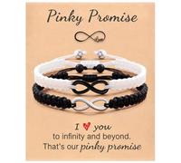 QOWIJEX 2 Piezas Pulsera Pareja Regalo para Pareja Pulsera Hilo del Destino Pulsera de Protección de la Suerte Día de San Valentín Regalo