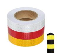 QOWIJEX 3 Rollo Cinta Reflectante Adhesiva 1cm*8m/Roll Tiras Reflectantes Adhesivas Res Istente Al Cinta De Seguridad Autoadhesiva Para Coche Camión Motocicleta Bicicleta Remolque Camper