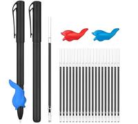 QOWIJEX 30 Piezas Recargas, con 2 Bolígrafos Mágicos, 2 Piezas Corrector de Enchufe, para Libros de Caligrafía Infantil Reutilizados