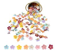 QOWIJEX 80 Piezas 3cm-Flores Artificiales Gypsophila de Tela Decorativas Manualidad Cabezas de Flores Falsas Margaritas Artificiales Colores de Seda para DIY Adornos Accesorios Artesanía