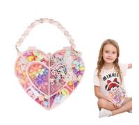 QOWIJEX Abalorios para Hacer Pulseras para Niñas, 7 Tipos de Cuentas para Pulseras de Amistad, Diademas, Fabricación, Kit para Hacer Pulseras, Manualidades para Niños de 5 a 12 Años