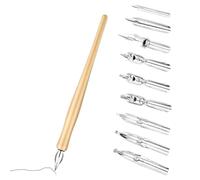 QOWIJEX Juego de caligrafía - Soporte de pluma con 1 soporte para bolígrafo y 9 plumas para dibujar, esbozar y cartografía