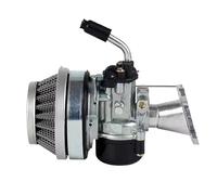 QOWIRUT Carburadores para Moto Carburador De Motocicleta De 37 49 50 80cc 2 Tiempos Refrigerado por Agua con Tubo De Admisión Filtro De Aire para Minimotos Motos para Cross Quads Etc(Silver Set)