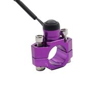 QOWIRUT Motocicleta Encendido Compatible con Yamaha Motorcycle CNC Universal Engine Stop Start Kill Switch Interruptor De Botón Pulsador Momentáneo Piezas De Motocicleta(Purple)