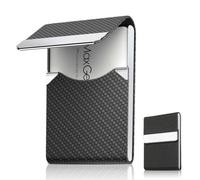 QOWUXHZ 1 Pieza, Estuche para Tarjetas de Visita, Negro, 6x9.5x1.5 cm, Organizador Compacto para Tarjetas Profesionales, Ideal para Reuniones, Viajes y Oficina