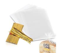 QOWUXHZ 100 Piezas Bolsas Transparentes Para Dulces Bolsas De Celofán De 15X20Cm Transparentes Cuadradas Para Caramelos Regalos De Cumpleaños Infantiles
