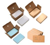 QOWUXHZ 150 Hojas Tarjetas De Papel Tarjeta De Papel Kraft En Blanco Tarjetas De Papel En Blanco Tarjetas De Moderación Tarjetas De Papel De Estraza Blanco Para Escuela Vocabulario Aprendizaje