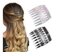 QOWUXHZ 2 Pcs Peinetas De Pelo Peine Para El Cabello Mini Horquillas Peines Laterales Franceses De Acetato De Celulosa Diseño Vintage Ideal Para Todo Tipo De Cabello