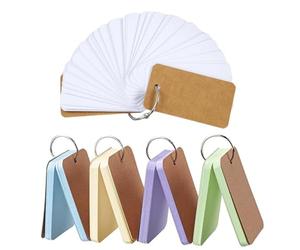 QOWUXHZ 250 Pcs Flashcards Tarjetas De Memoria Rayadas Con Anillo En La Práctica Caja De Aprendizaje Ficha Para Vocabulario Fórmulas Y Notas En Inglés 5 Colores 7×4Cm