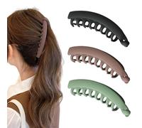 QOWUXHZ 3 Pcs Banana Clip Pinzas Para El Pelo Grandes De Plátano De Cola De Caballo Pinzas Para El Pelo Pinzas Para Plátanos Pinzas De Plátano Pinzas Para Mujer De Resistentes 13Cm