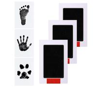 QOWUXHZ 3 Unidades Juego de Huellas de Patas para Perros, Tinta Acrílica Sin Lavar que No Ensucia las Manos, Ideal para Regalos de Mascotas, Recuerdos o Álbumes