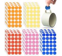 QOWUXHZ 480 Piezas Pegatinas Redondas Colores 30Mm Pegatinas Azueles Redondas Gomets Colores Surtidos Puntos De Marcado Autoadhesivos