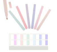QOWUXHZ 6Pcs Subrayadores Pastel Y 120Pcs Marcadores Adhesivos Juego De Subrayadores Pastel No Se Decoloran En Seco Rotulador Rápido Rotuladores Estéticos Y Útiles Escolares