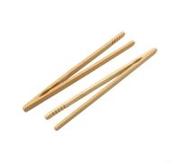 QOXEZY 2 pinzas de madera para alimentos para tostadas, ensalada, mezcla, tortitas, té helado, azúcar, servir en la cocina diaria
