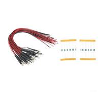 QOXEZY 20 lámparas LED precableadas de 3 mm, luz cálida para mesa de arena arquitectónica de estación de tren, 12 V-18 V
